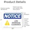 Signmission Low Overhead Clearance Sign With Symbol, 10 in W x Rectangle, Vinyl Decal OS-2PACK-NS-D-710-L-14066 - alternate 5